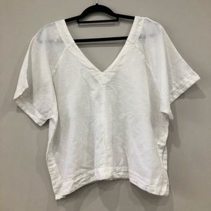 Free People oversized linen blend top